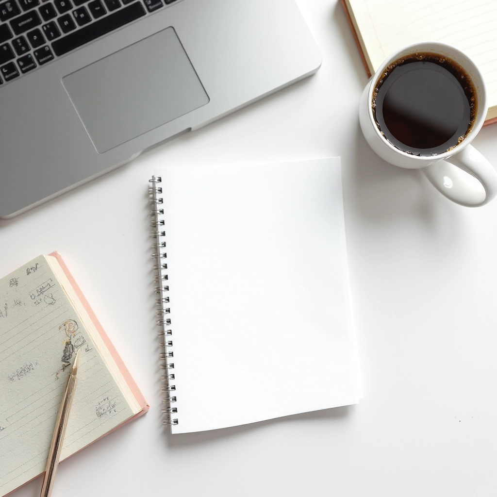 Student workspace with planner, textbooks, laptop, and study materials organized neatly on clean desk